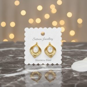 Golden Pearl Aura Earrings