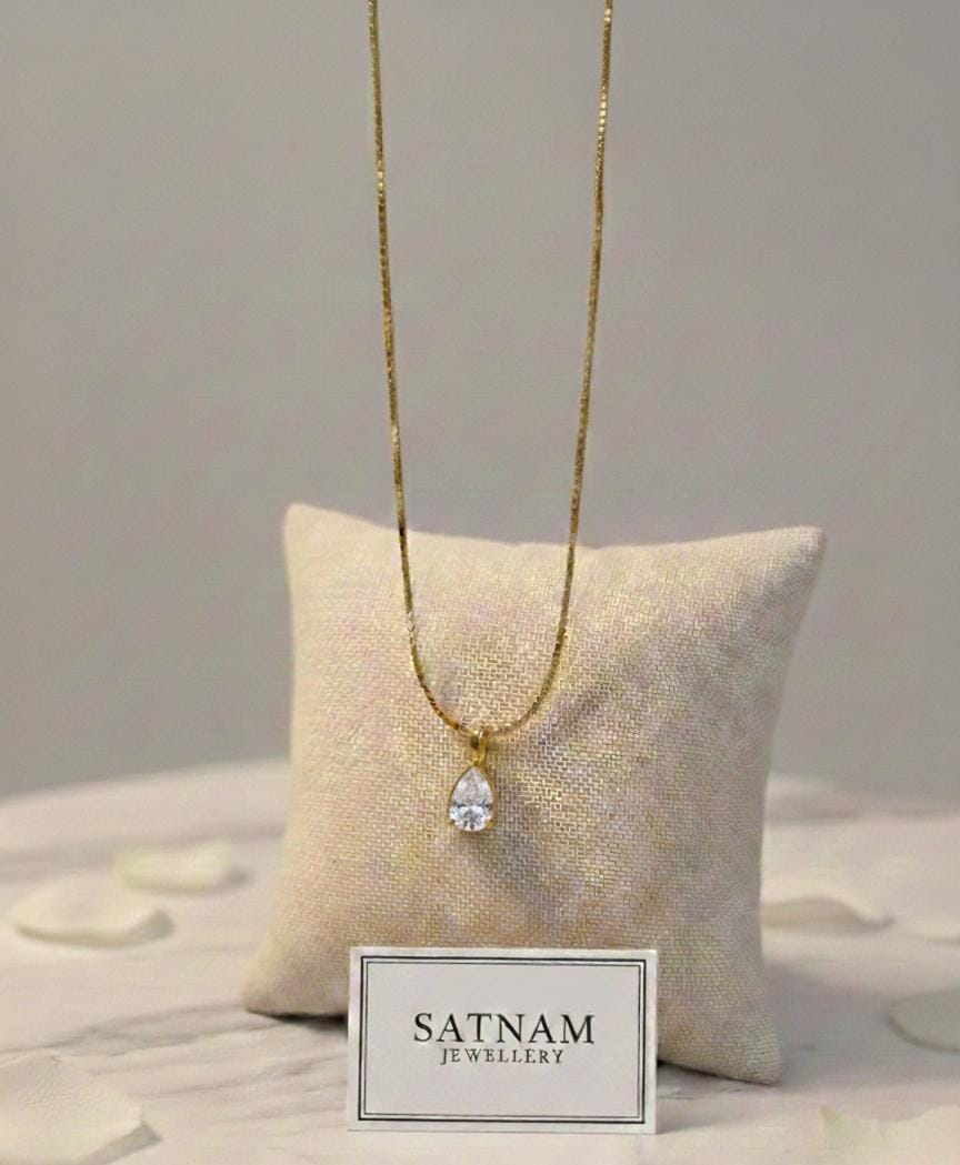 Classic Droplet Diamond Pendant